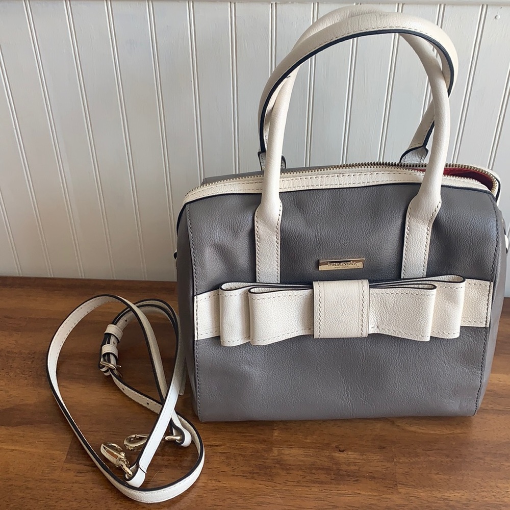 Kate Spade Taupe and Cream Bow Bag